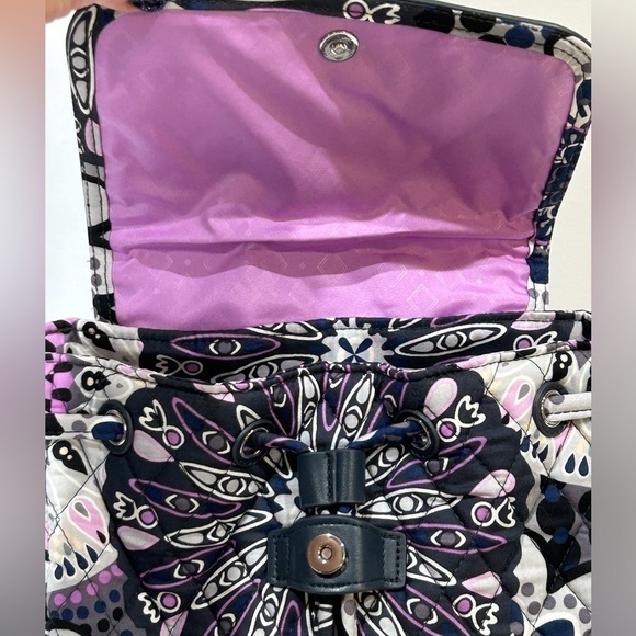 Vera Bradley Fashion Backpack Mimosa Medallion Navy/Purple/Gray NWT - Picture 8 of 11